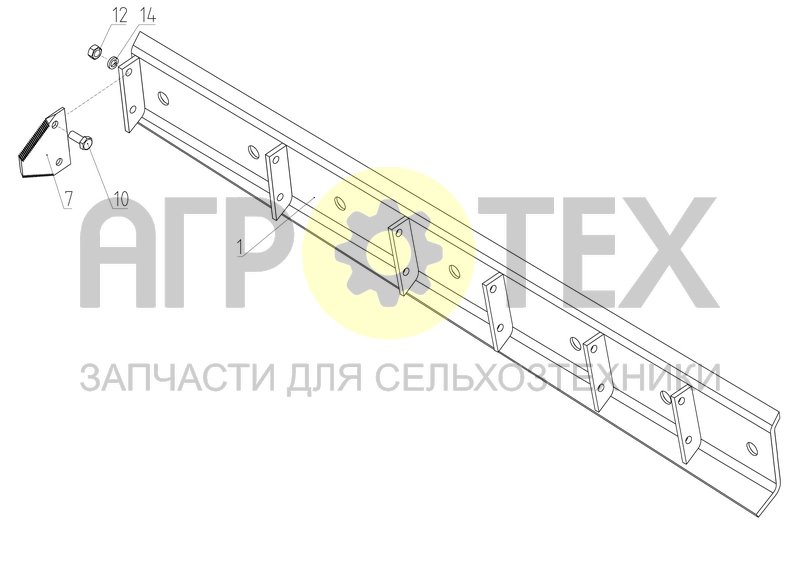 Чертеж Гребенка ножевая (181.01.01.110)